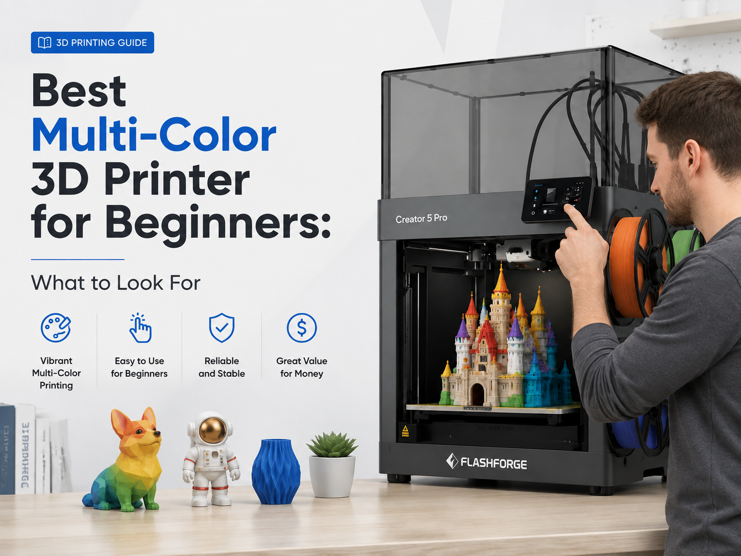 Creator 5 Pro beginner multi-color 3D printer