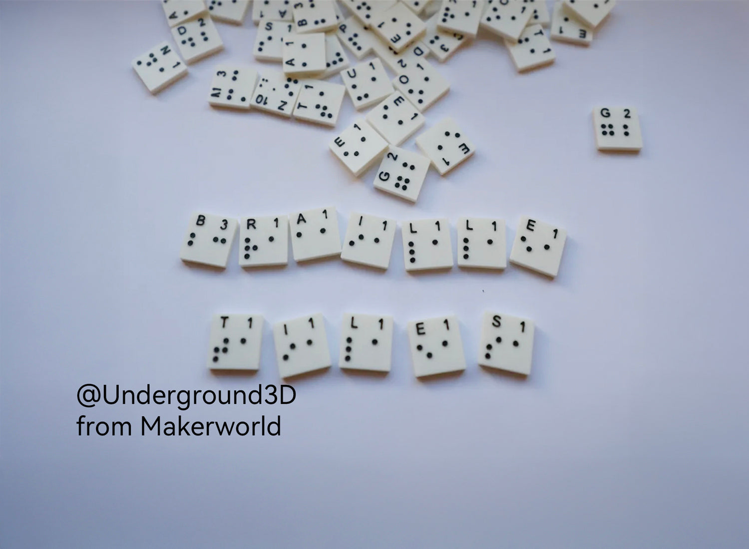 Braille Scrabble Tiles by Underground3D