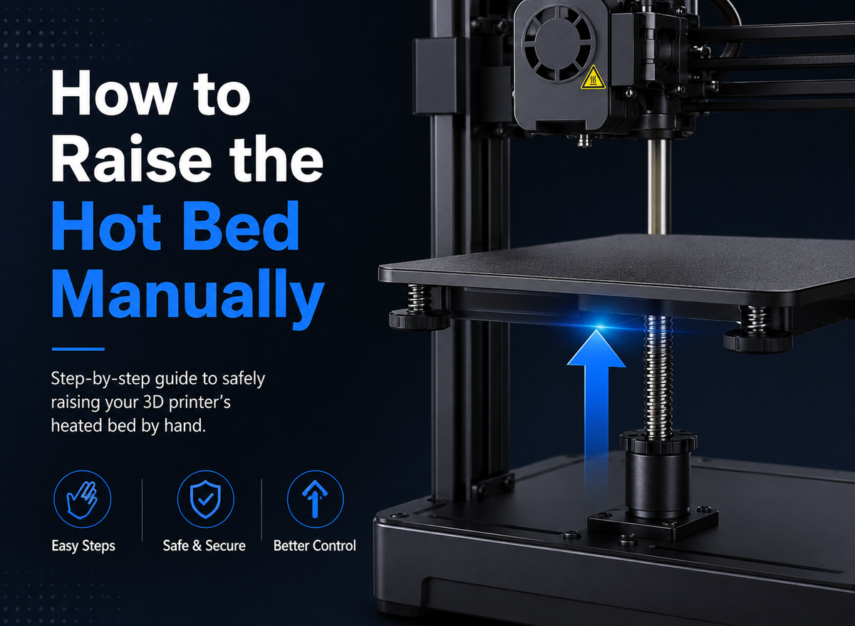 How to Raise the Hot Bed Manually on a 3D Printer