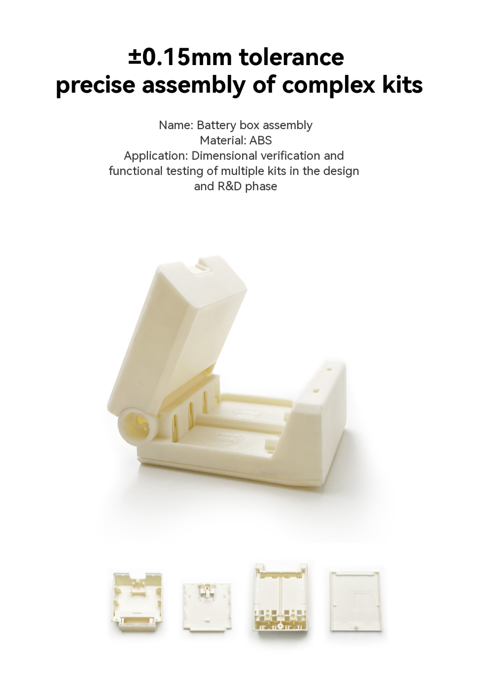 Battery Box Assembly Printed by Guider 3 Ultra in ABS