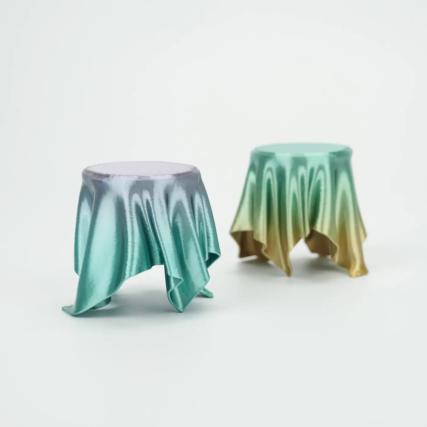 3D printed model using PLA Silk Rainbow filament