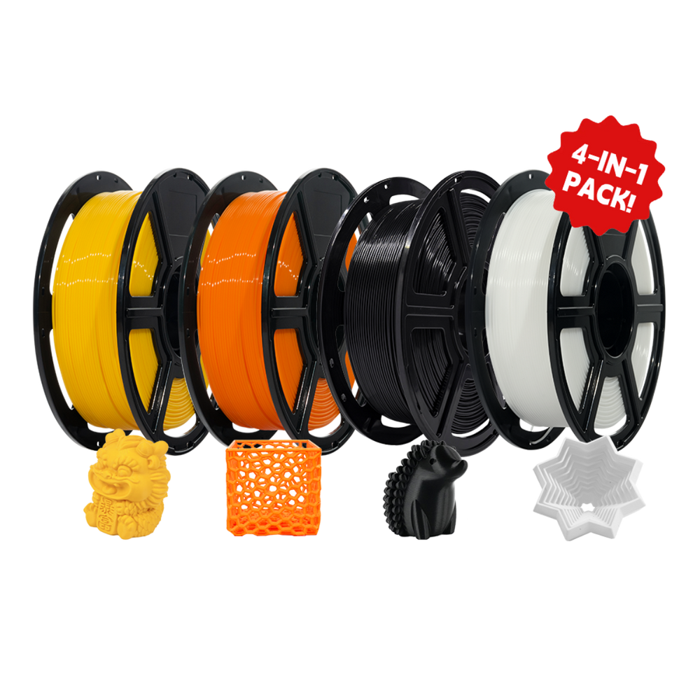 PLA Basic Black+White+Yellow+Orange 4kg Flashforge