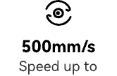 Speed up to 500mm/s
