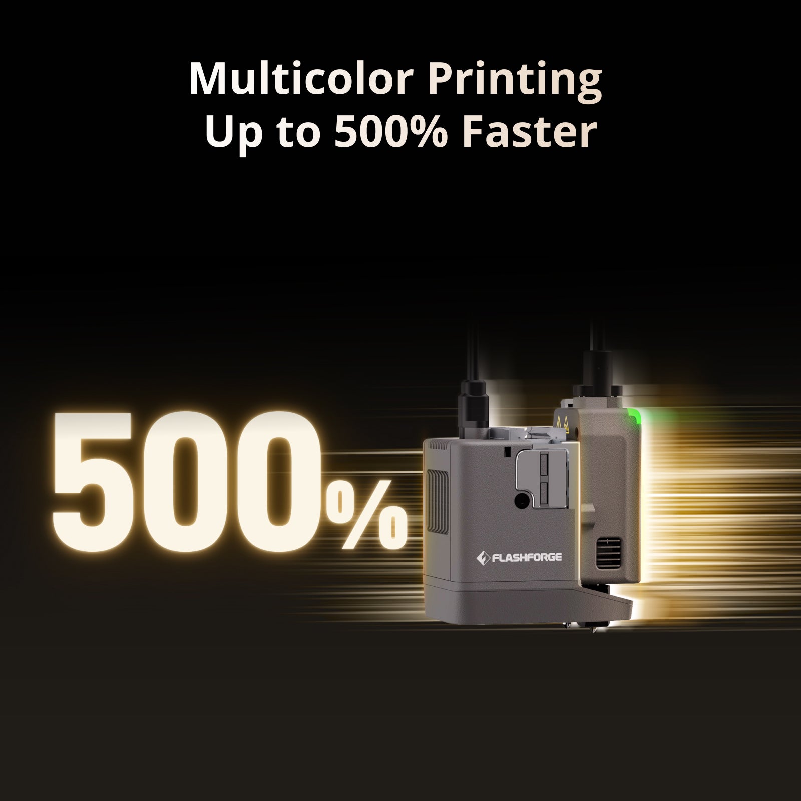 Flashforge Creator 5 Pro 4 Toolheads Enclosed Multi-Color 3D Printer | 500% Faster, Zero Purge Waste