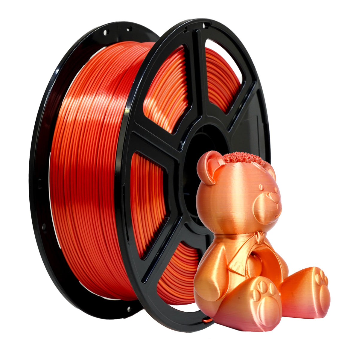 PLA Silk Rainbow Gold_Red Flashforge