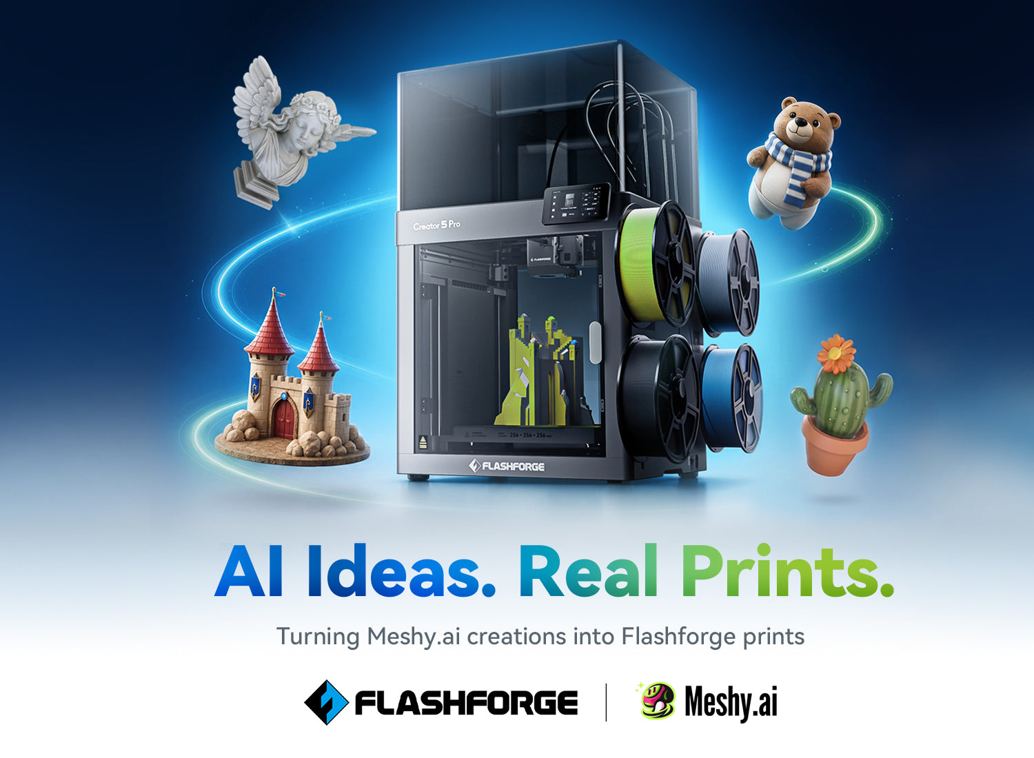 Flashforge × Meshy AI: From AI Ideas to Real Prints