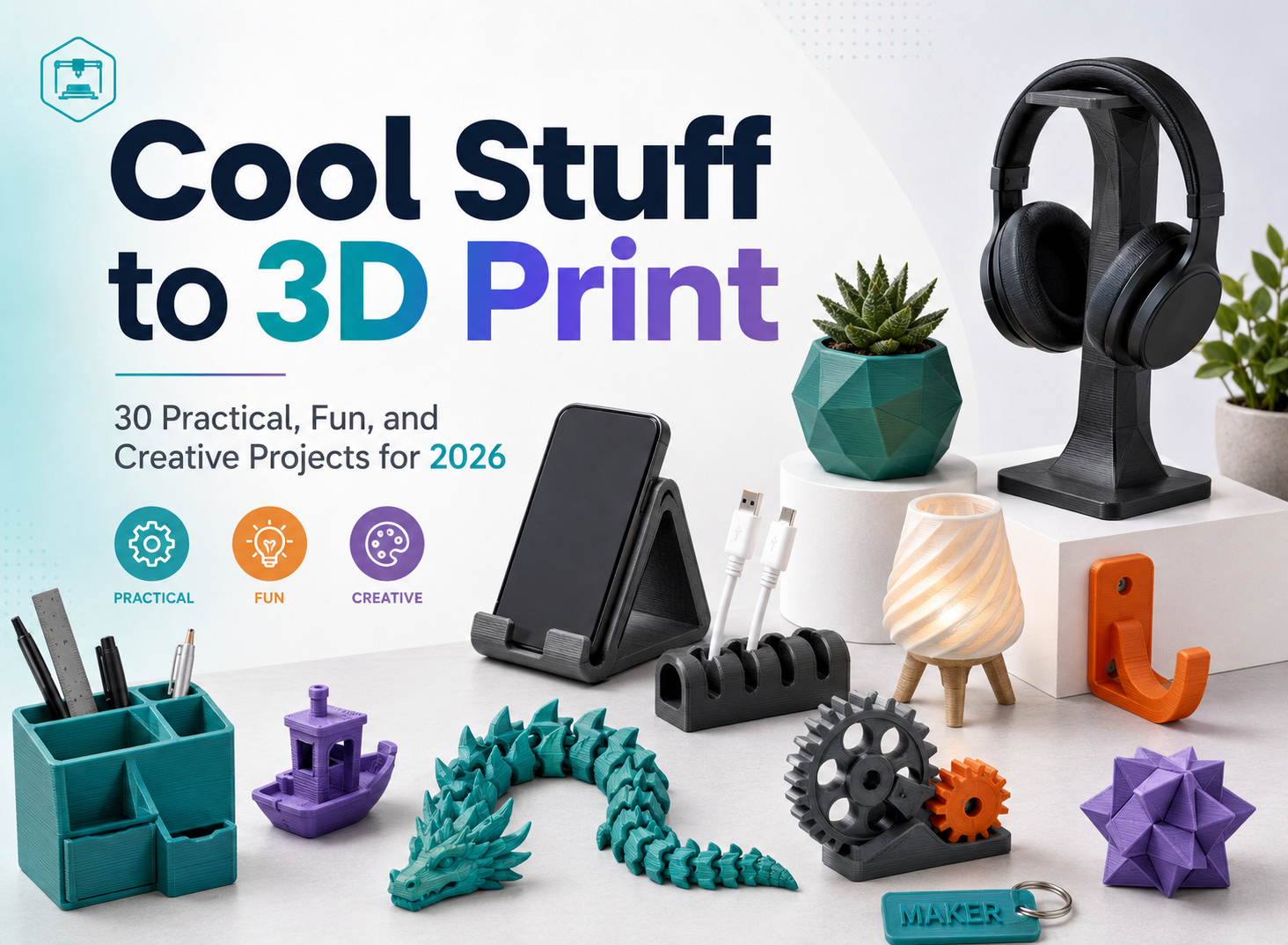 Cool Stuff to 3D Print: 30 Practical, Fun, and Creative Projects