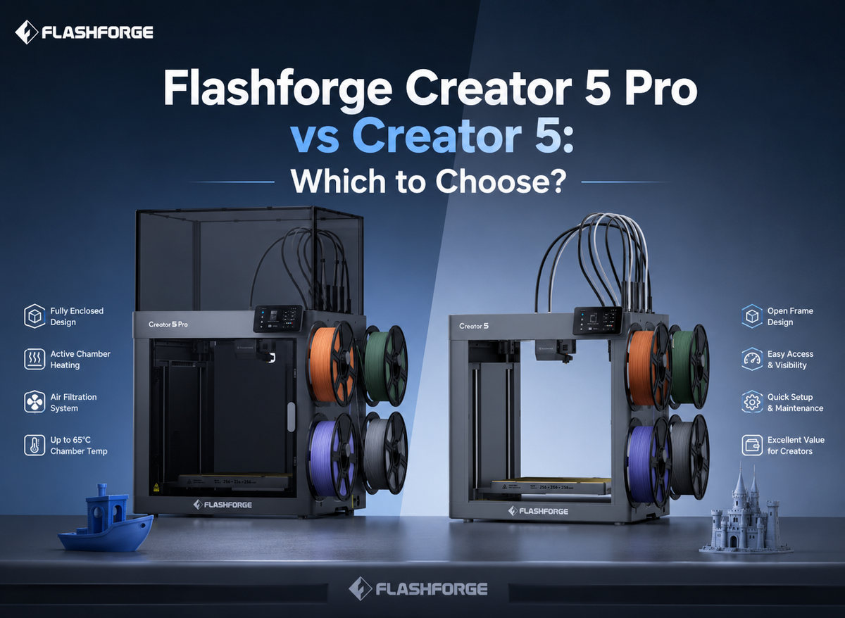 Flashforge Creator 5 Pro vs Creator 5