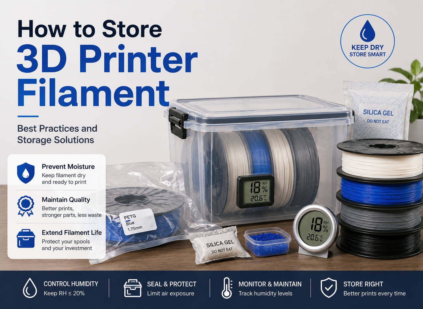 Dry 3D Printer Filament Storage