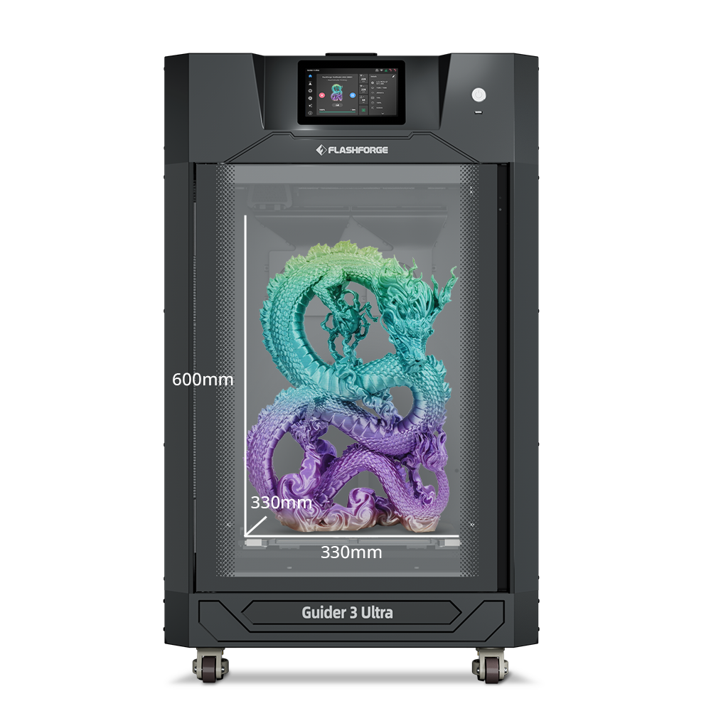 Flashforge Guider 3 Ultra Dual Extruders 3D Printer, Core-XY Structure with 330*330*600mm Large Build Volume