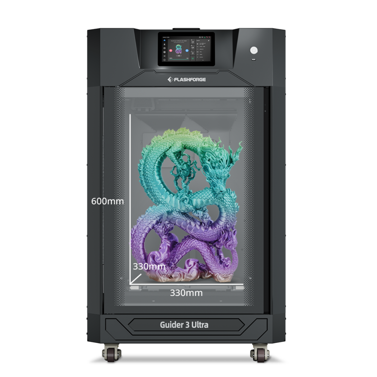 Flashforge Guider 3 Ultra Dual Extruders 3D Printer, Core-XY Structure with 330*330*600mm Large Build Volume