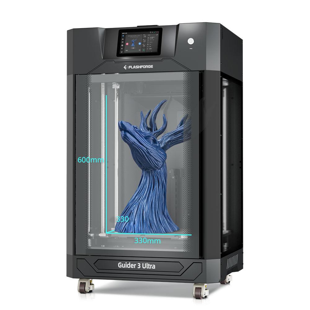 Flashforge Guider 3 Ultra Dual Extruders 3D Printer, Core-XY Structure with 330*330*600mm Large Build Volume