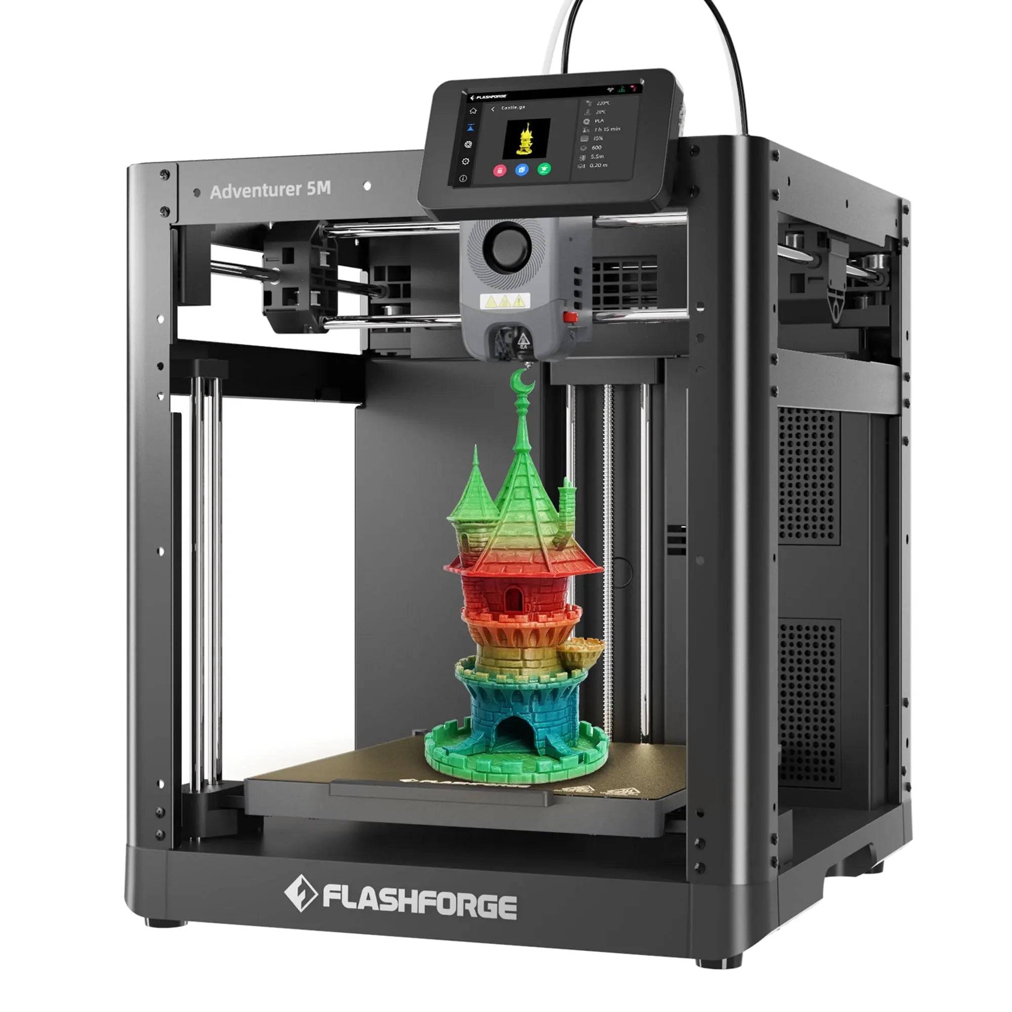 Flashforge Adventurer 5M 3D Printer, 600mm/s High Speed 3D Printer, 8.7 x 8.7 x 8.7'', Black - Flashforge