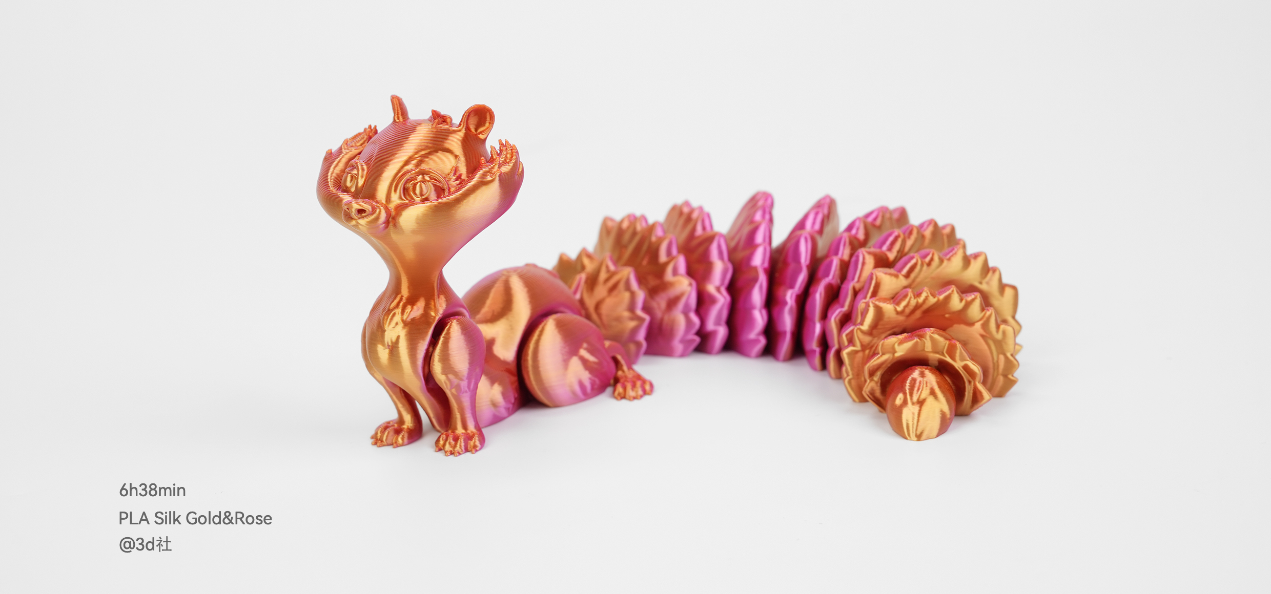 Flashforge 3D Printer AD5M Rapid Printing Squirrel by PLA Silk Filament