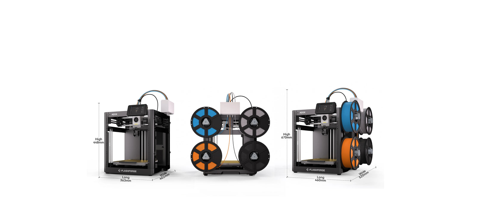 Flashforge Adventurer 5X CoreXY 3D Yazıcı ve 4 renk modülü