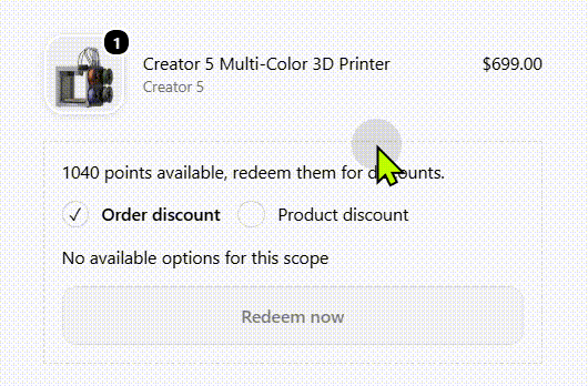How to select Points Discount at checkout