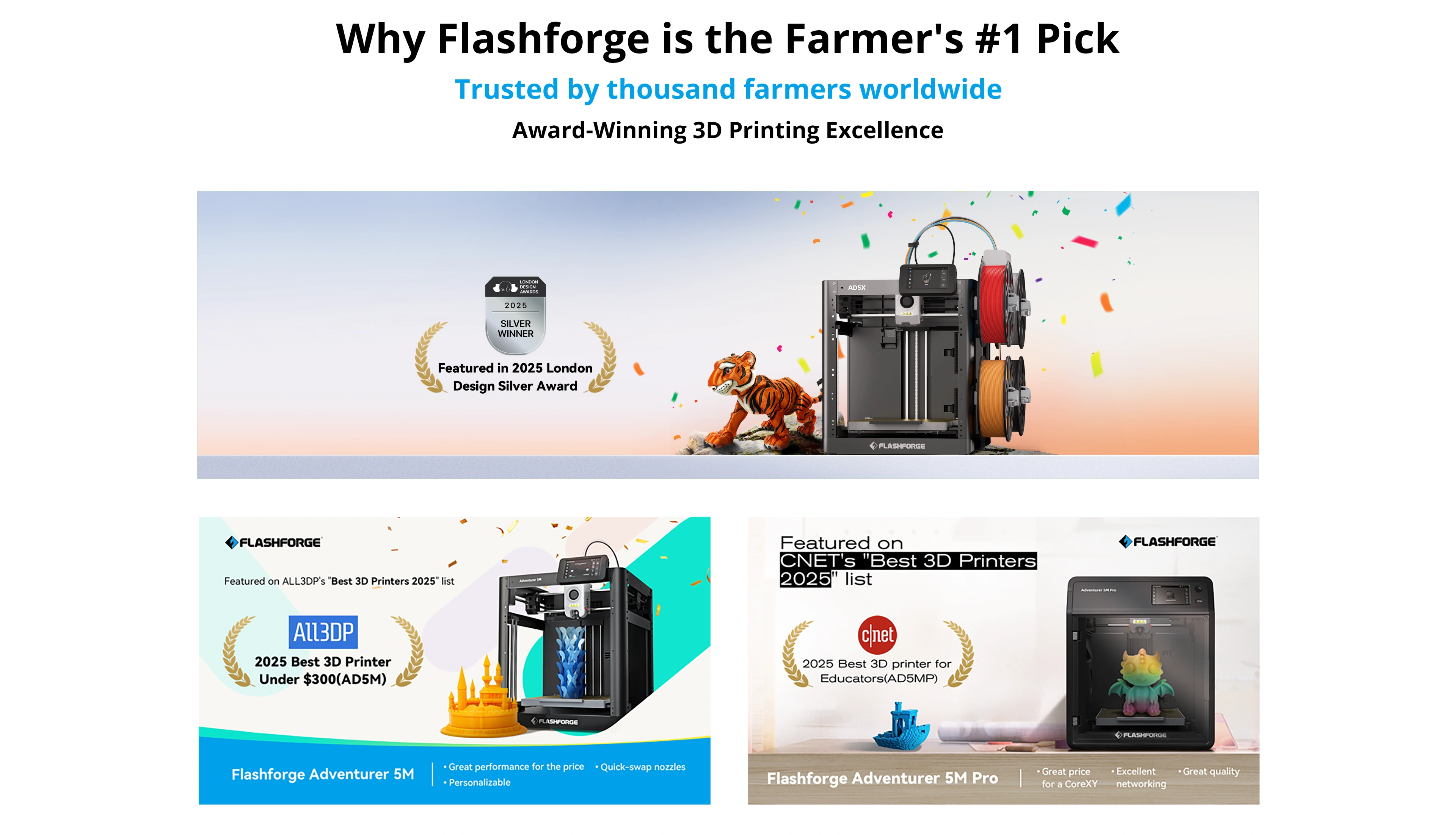 why Flashforge is the Farmer's #1 pick