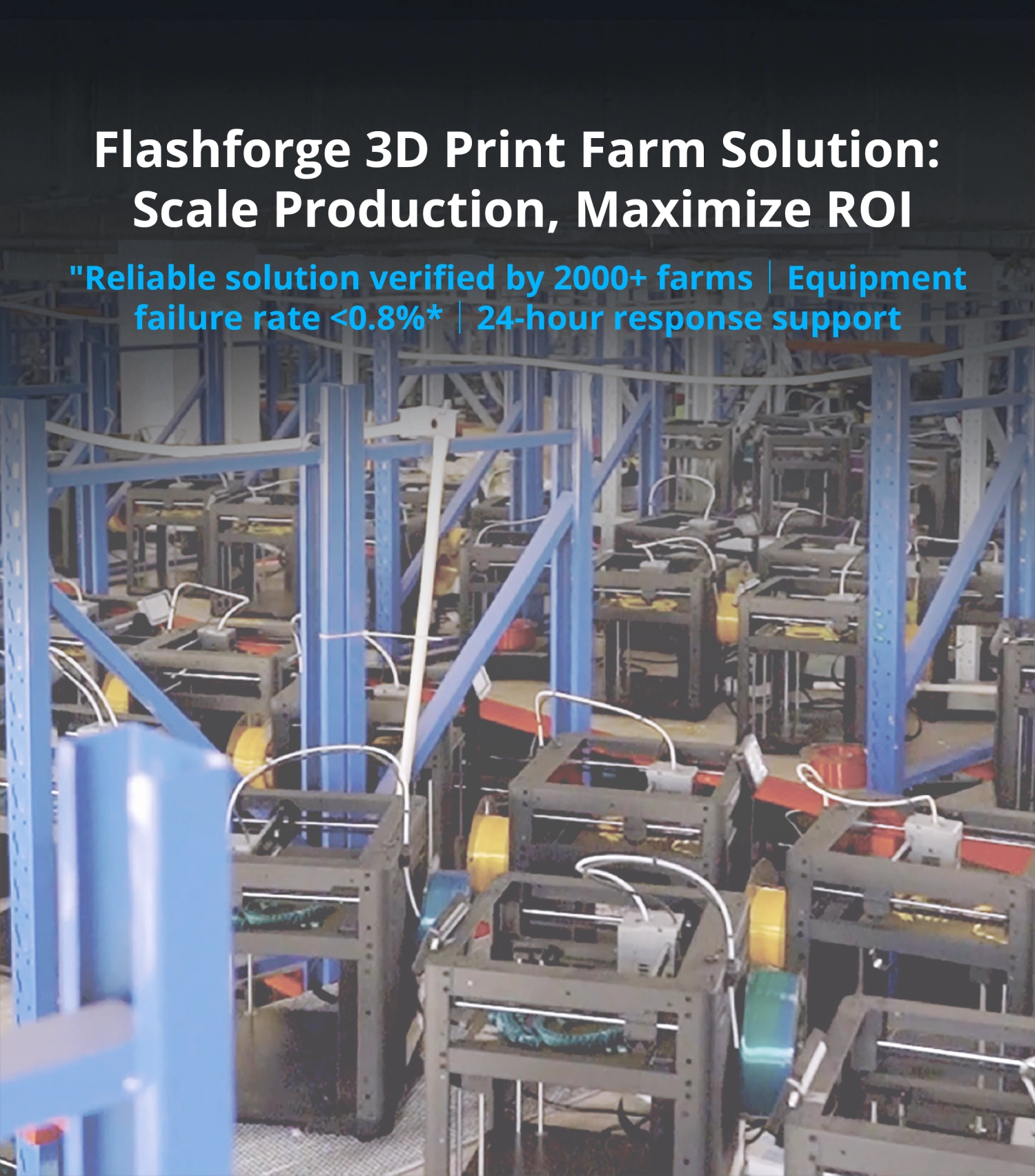 flashforge 3d printer farm solution