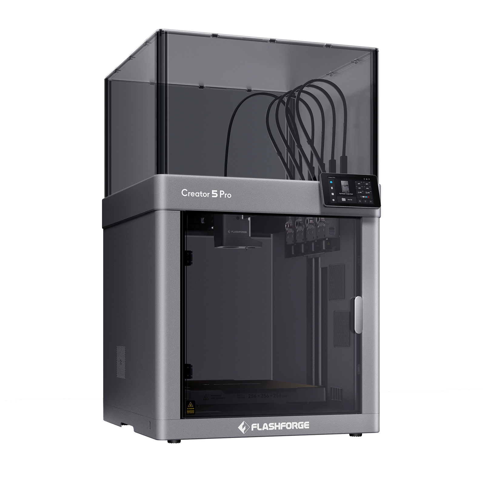 Flashforge Creator 5 Quad Toolheads Enclosed Multi-Color 3D Printer | 500% Faster, Zero Purge Waste