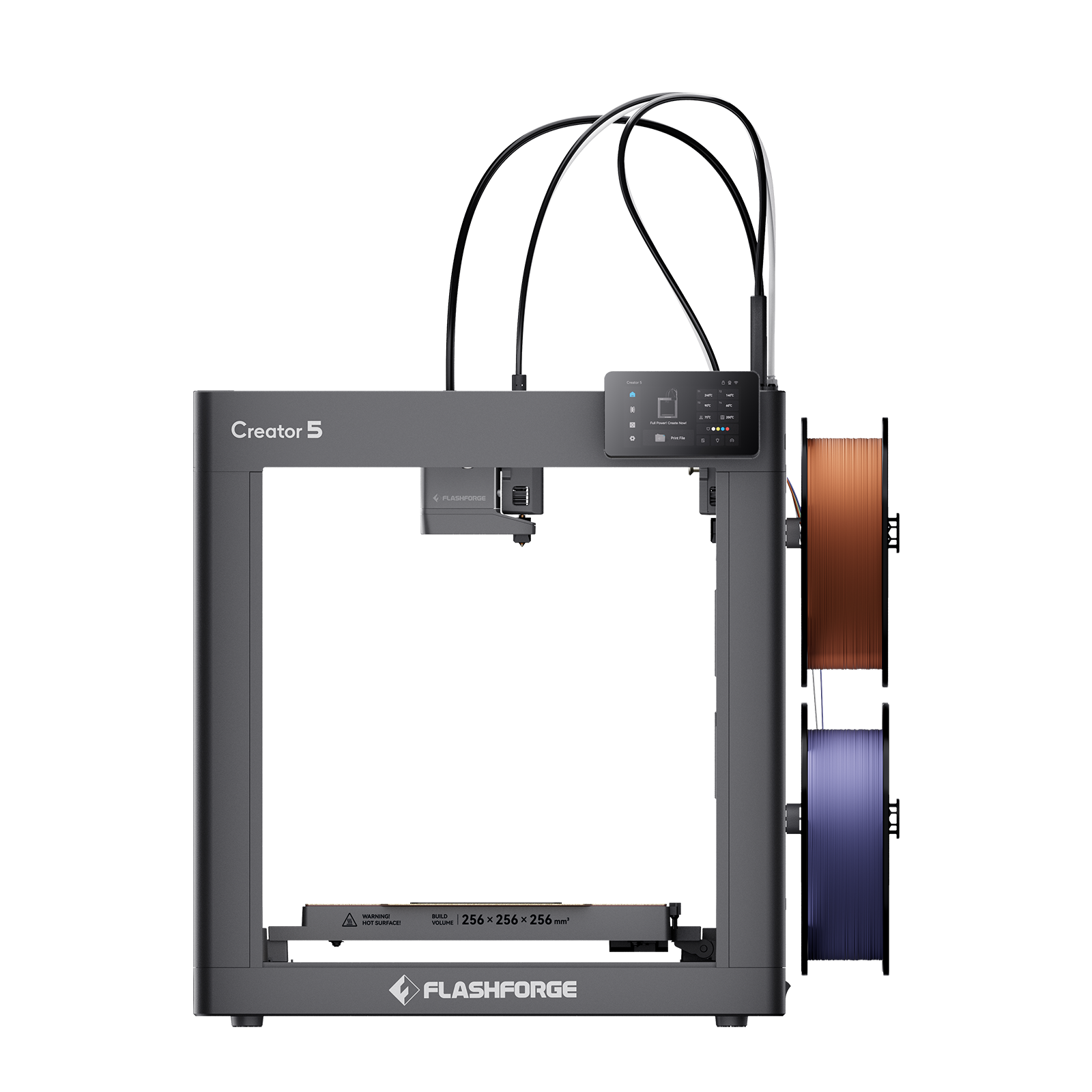 Flashforge Creator 5 4-Toolheads Multi-Color 3D Printer | 500% Faster, Zero Purge Waste
