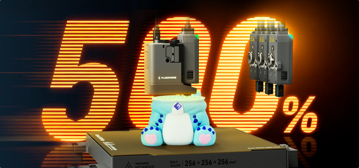 Flashforge Creator 5 dört toolhead ile hızlı çok renkli baskı