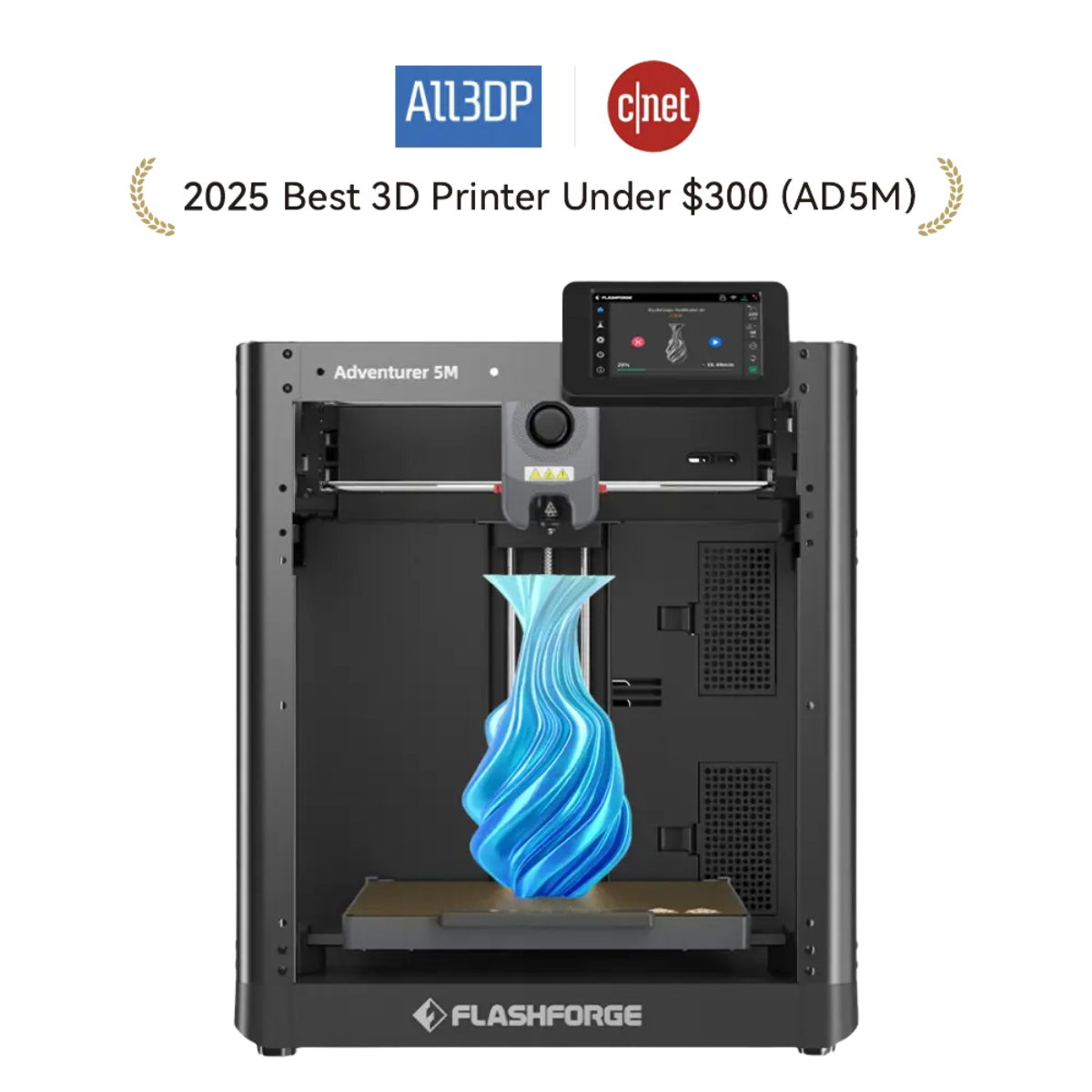 Flashforge Adventurer 5M 3D Printer, 600mm/s High Speed, Beginner-friendly
