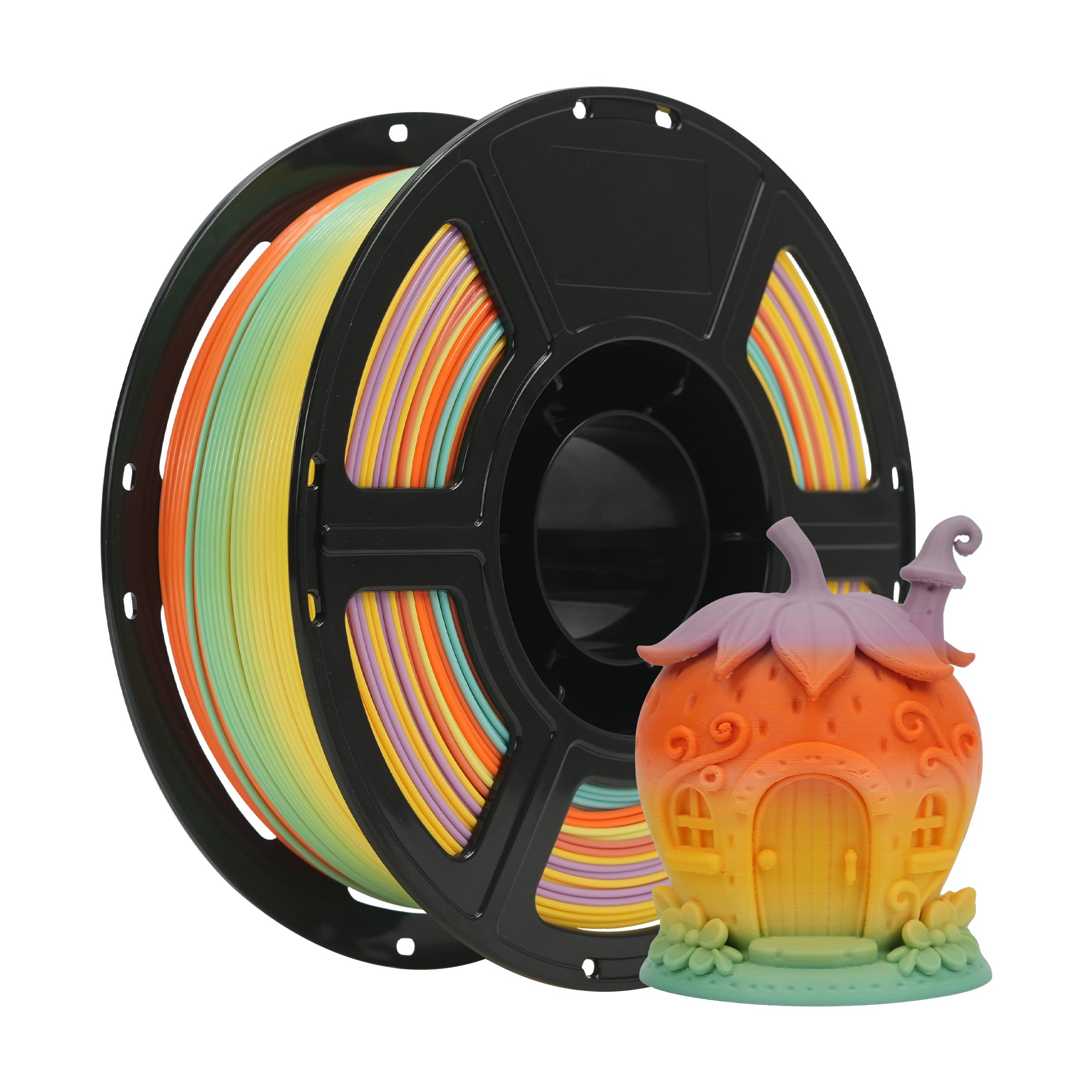 HS PLA Rainbow Filament – Vibrant, Multi-Color 3D Printing