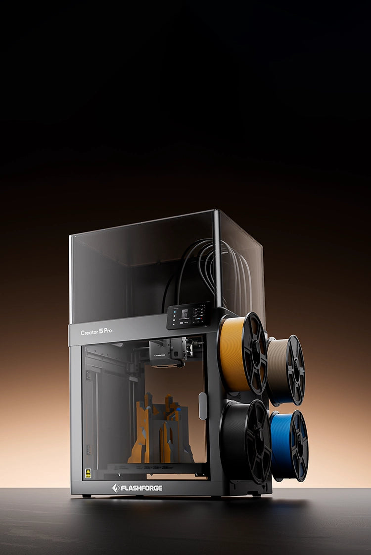 Flashforge Creator 5 Pro 4-Toolheads Enclosed Multi-Color 3D Printer |